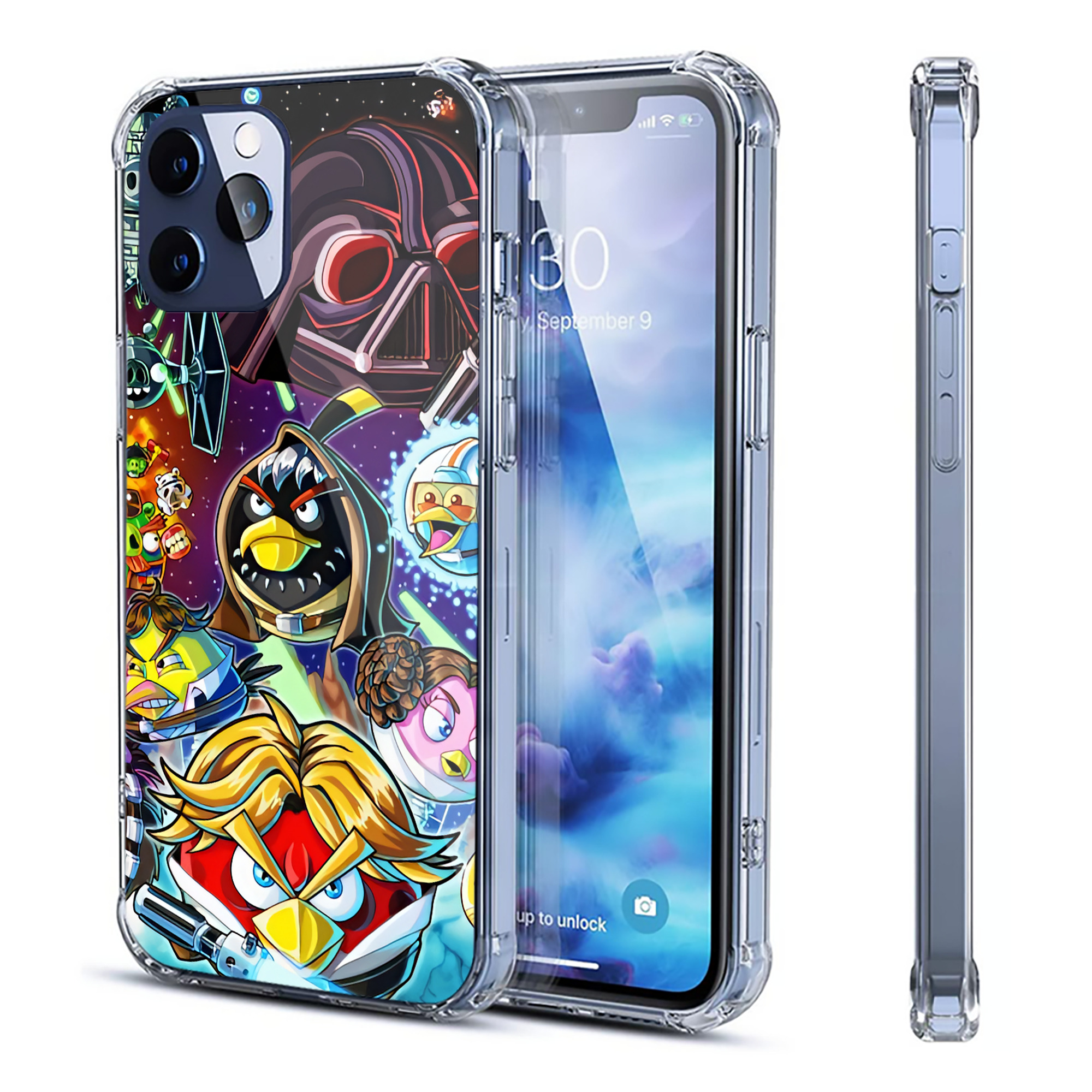 （画像用） Angry Birds アングリーバード 【iPhone 12シリーズ対応】透明スマホケース（クリアソフトケース）